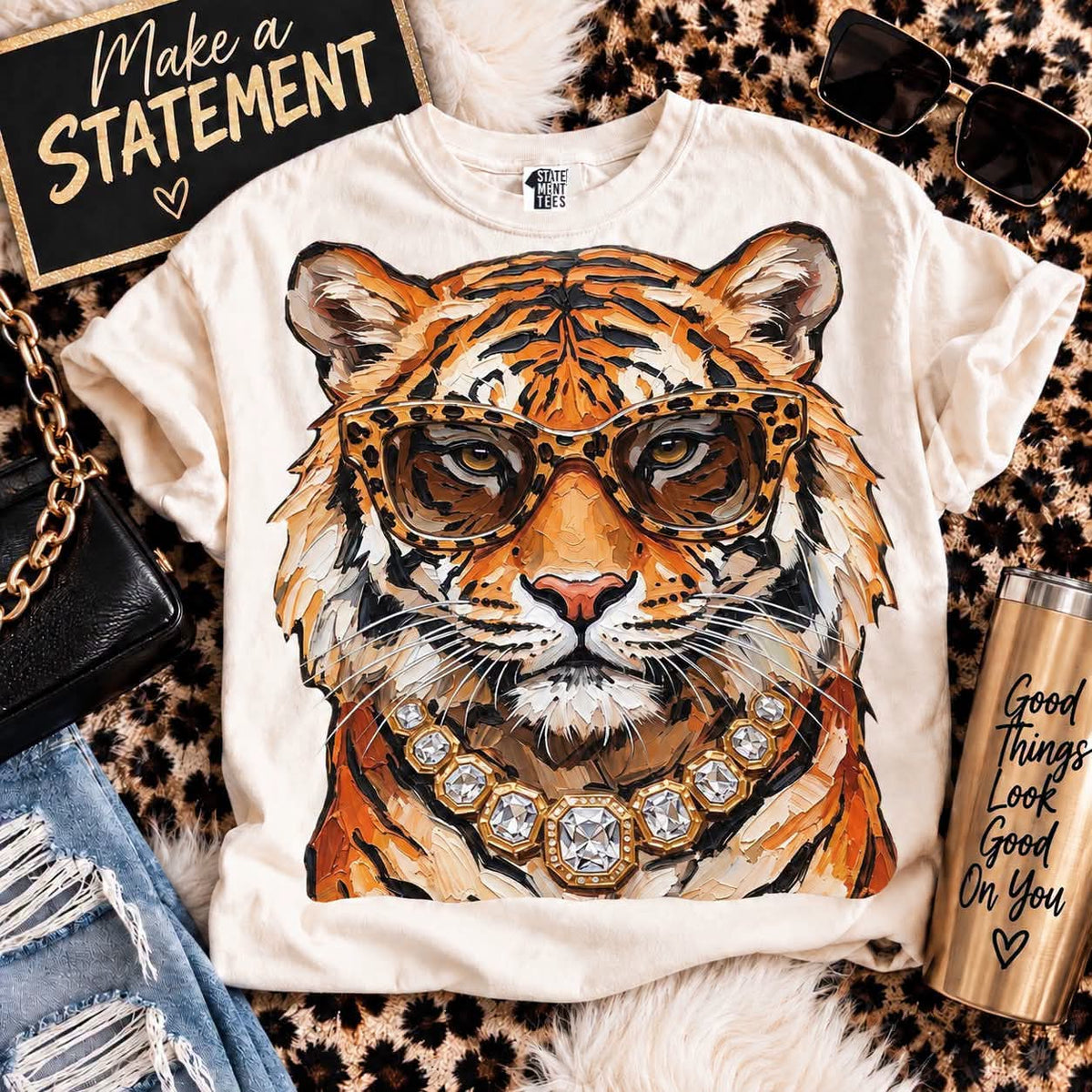 Elegant Lady Tiger Shirt